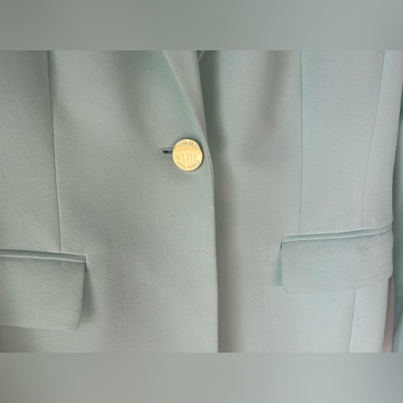 Seafoam Green Women’s Calvin Klein Suit Jacket | Size 6P | Excellent Condition - Picture 3 of 5